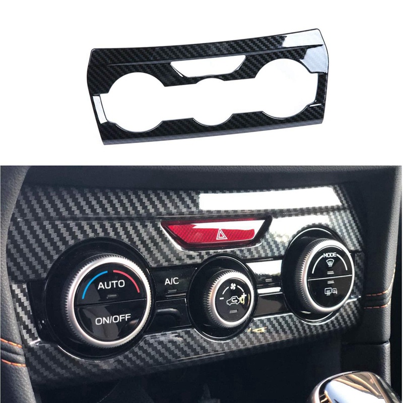 Miếng Dán Bảng Điều Khiển Máy Điều Hòa Bằng Sợi Carbon Cho Subaru XV Crosstrek Impreza 2018-2020