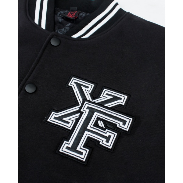 Áo Khoác Da Bomber Cao Cấp Màu Đen Nam Nữ Form Rộng 2 Lớp Thêu Local Brand Xfire
