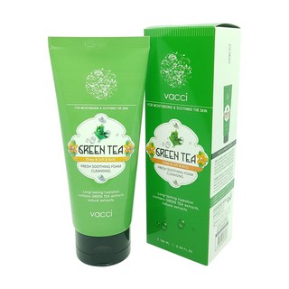 Sữa rửa mặt cho da dầu, mụn, tinh chất Trà Xanh Vacci