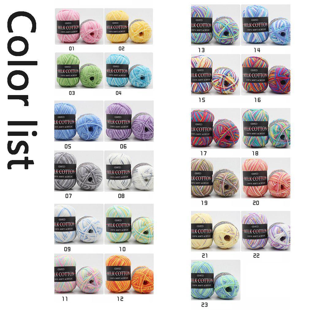 Cuộn Chỉ Cotton Sữa 50g Dùng Đan Khăn Choàng DIY
