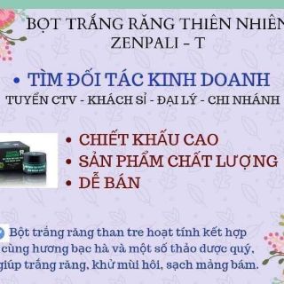 Bột trắng răng than hoạt tính Zenpali