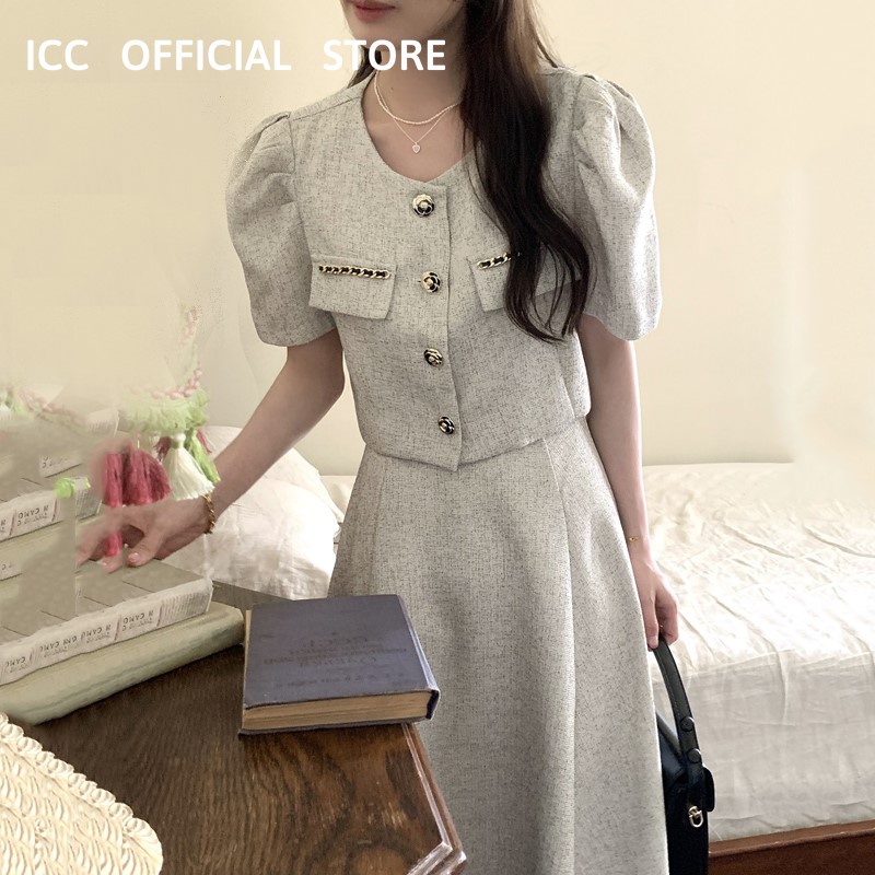 [ORDER] Set Áo Váy Dạ Dáng Dài Mùa Hè Siêu Sang Chảnh có ảnh thật AC037