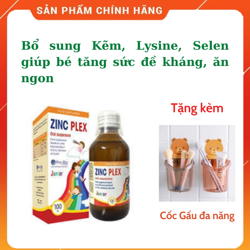 Siro ZinC Plex bổ sung Kẽm, Lysine, Selen giúp bé tăng đề kháng, ăn ngon. Chai 100ml. Nhập khẩu từ Italy.