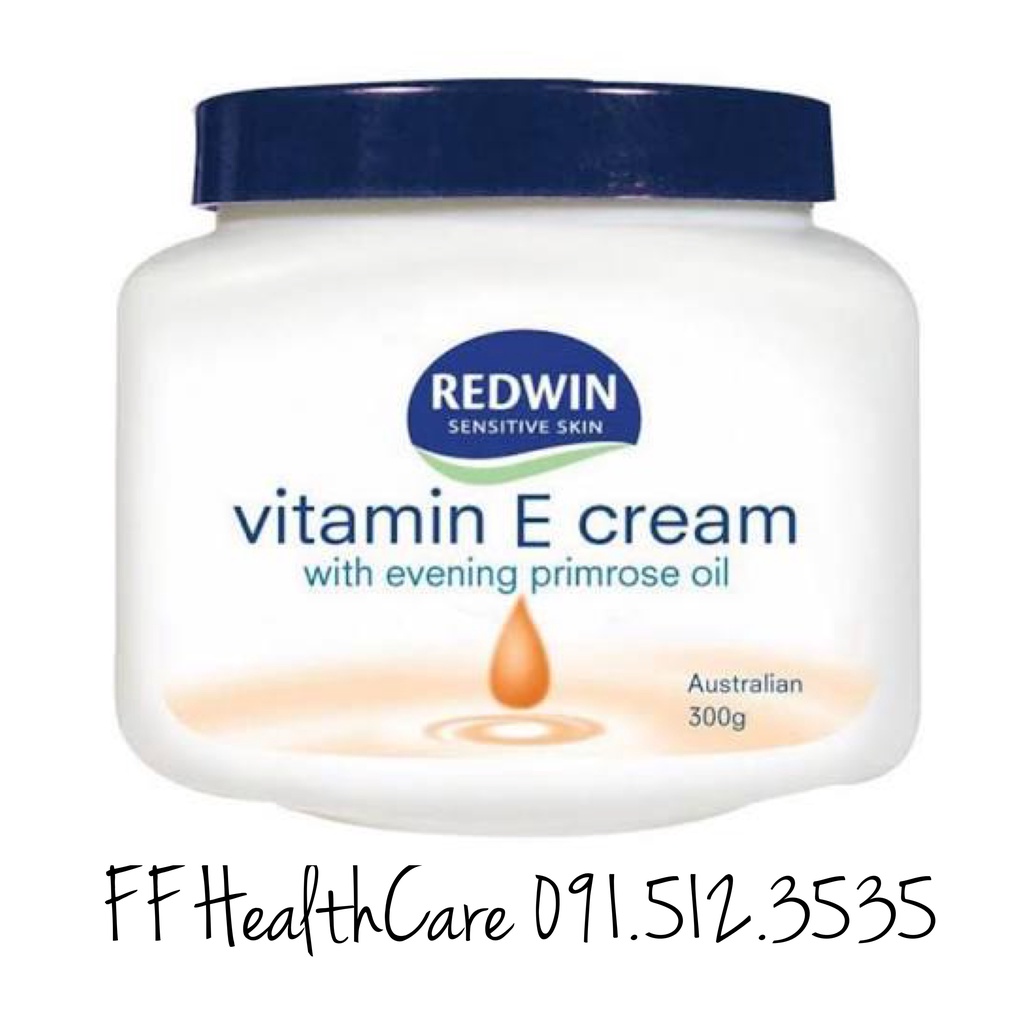 Kem Dưỡng Da Vitamin E  Redwin Hoa Anh Thảo Giúp Trắng Da, Mờ Thâm,  Giảm Nứt Nẻ Lọ 300gr Chính Hãng Úc