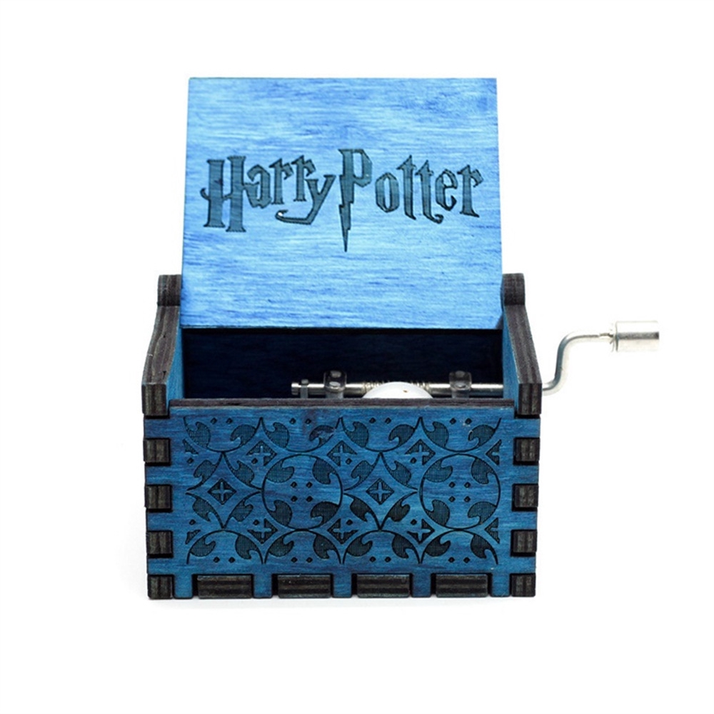 Harry Potter hộp trò chơi âm nhạc cổ điển hộp nhạc bằng gỗ quay tay thủ công