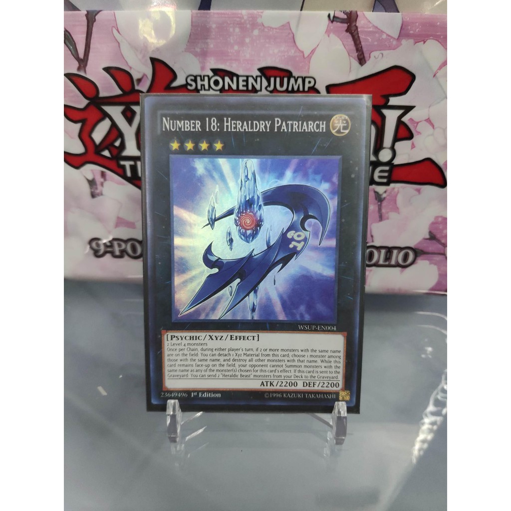 [ Dưa Hấu Yugioh ] Lá bài thẻ bài Number 18 Heraldry Patriarch - Super Rare - Tặng bọc bài nhựa bảo quản