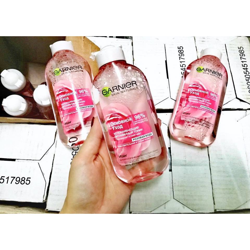 Nước Hoa Hồng Garnier Skin Active Soothing Toner With Rose Water