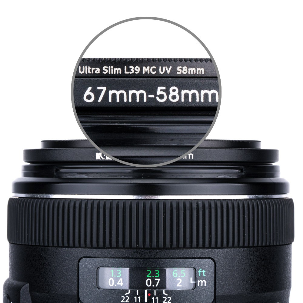 Kiwifotos Vòng nối kính lọc 82-37mm dùng để lắp kính lọc đường kính nhỏ, nắp ống kính và các phụ kiện khác trên ống kính máy ảnh đường kính lớn