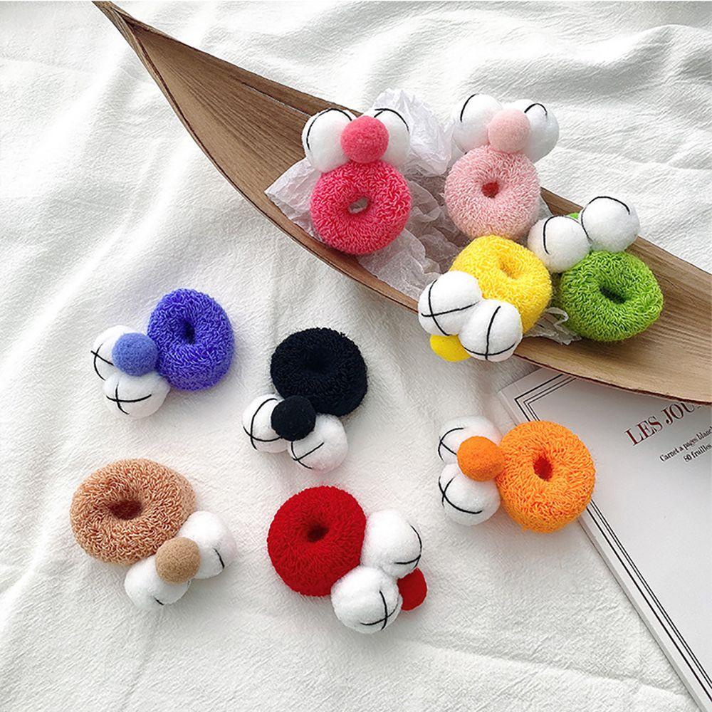 TWINKLE Dây Buộc Tóc Co Giãn Màu Sắc Kẹo Ngọt Hình Đôi Mắt To Dành Cho Nam Nữ