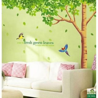 Decal dán tường cây xồi xanh