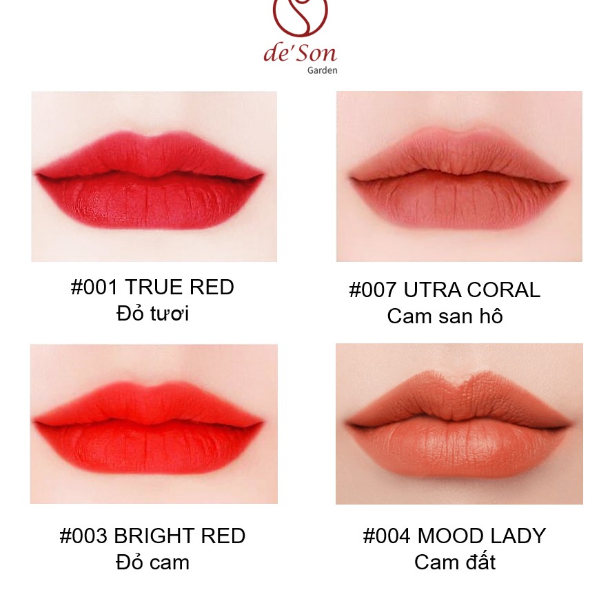 Son Handmade Royal Luxury Matte Lipstick De' Son Garden Siêu Lì 5g Cực Hot 2020  - Mã S11 | BigBuy360 - bigbuy360.vn