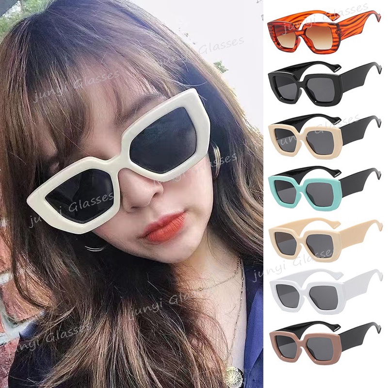 [Hàng Có Sẵn] Kính Mát Gọng Vuông Nhiều Màu Sắc Phù Hợp Cho Mùa Hè Bảo Vệ Khỏi Tia UV Ngoài Trời Dành Cho Nữ