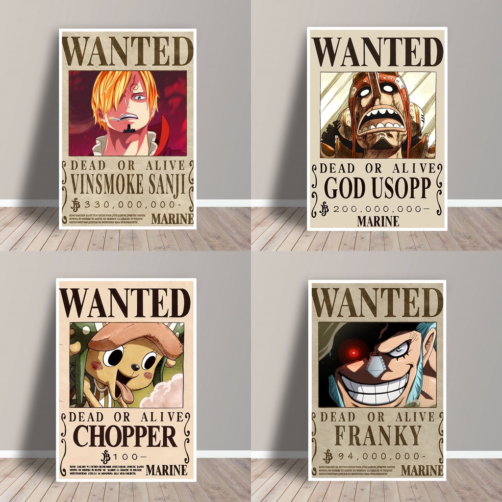 Tấm Postcard Cao Cấp Anime One Piece Wanted