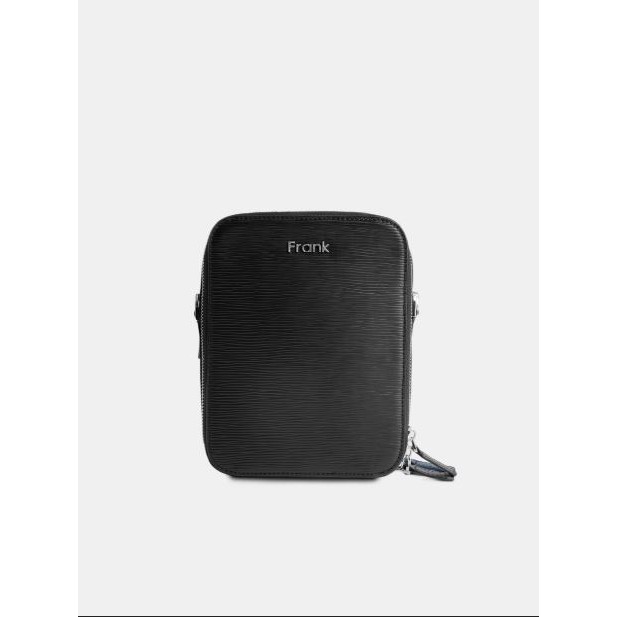 Túi Đeo Chéo Nam Da Bò Epi Cao Cấp FRANK Antonie Messenger Bag Túi Đựng Điện Thoại, Ipad Mini-Đen Midnight