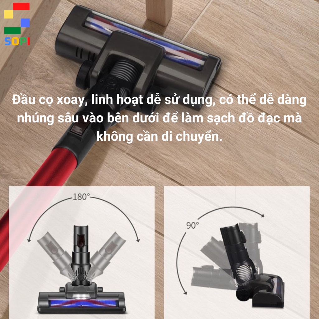 Máy Hút Bụi Không Dây, Máy Hút Bụi Mini Cầm Tay Đa Năng Vệ Sinh Sàn Nhà, Ô Tô Chính Hãng SONETS.