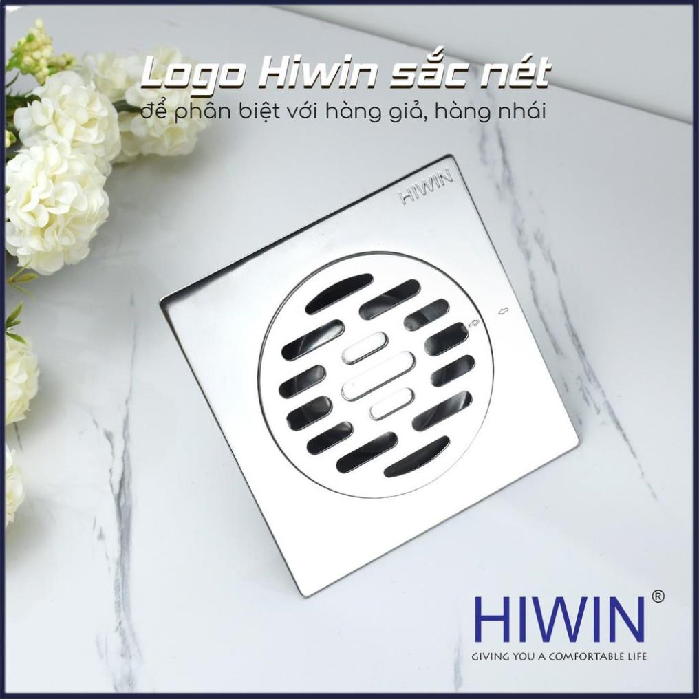 Phễu ga thoát sàn ngăn mùi hôi chất liệu inox 304 kích thước 100x100mm HIWIN FD-8210