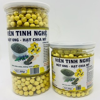 Viên tinh nghệ mật ong Hạt Chia dưỡng da trắng mịn,hồng hào,đào thải độc tố ,cải thiện hệ tiêu hoá ,B NATURE