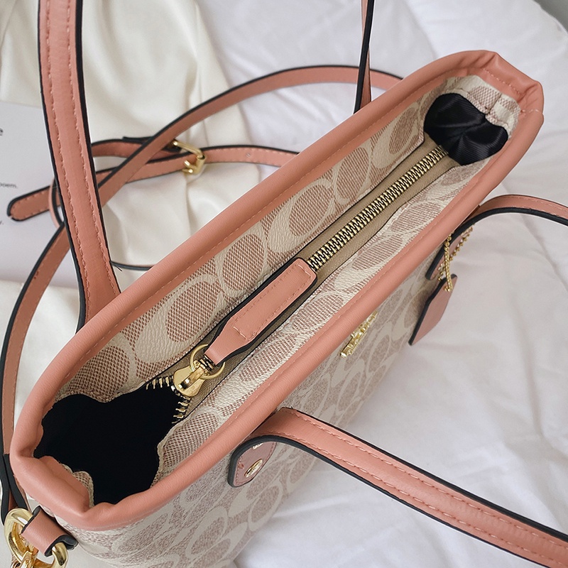 Túi Tote Nữ Coa//ch Bằng Da Túi Xách đeo Chéo Vai Retro Mua Sắm Không Thấm Nước