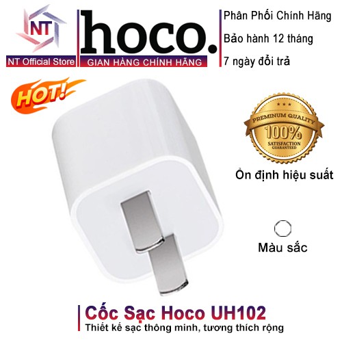 Cốc Sạc Hoco UH102 Chính Hãng Tương Thích Rộng Cho Smart Phone Và Tablet - Bảo Hành 12 Tháng