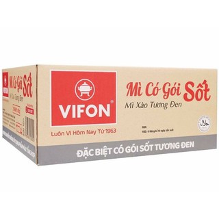 Thùng 18 khay mì xào tương đen có gói sốt x 90g