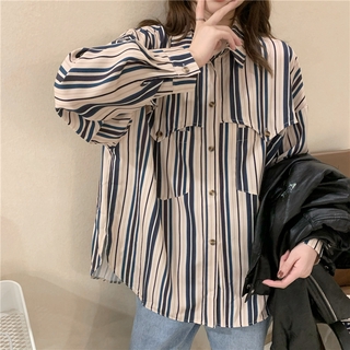 Áo Sơ Mi Nữ Oversize Kẻ Sọc 40855