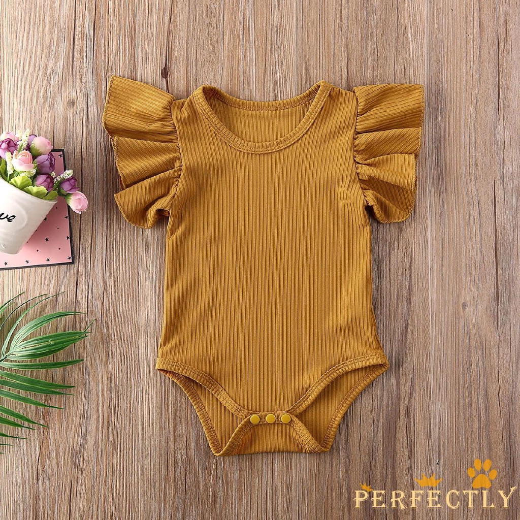 ✨QDA-0-18m Newborn Infant Baby Girl Cotton Romper Jumpsuit Bodysuit Summer Clothes Outift