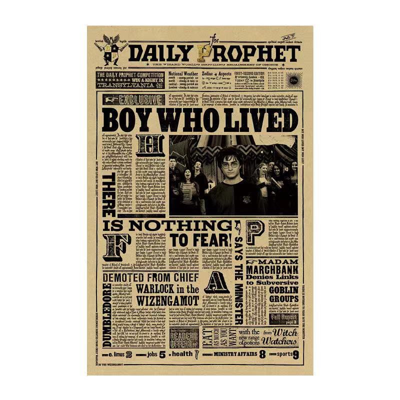 Áp Phích In Hình Phim Harry Potter Cỡ 24x72.5cm