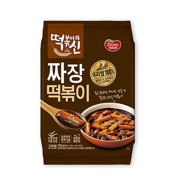 Bánh gạo tokbokki sốt tương đen 358g Dongwon