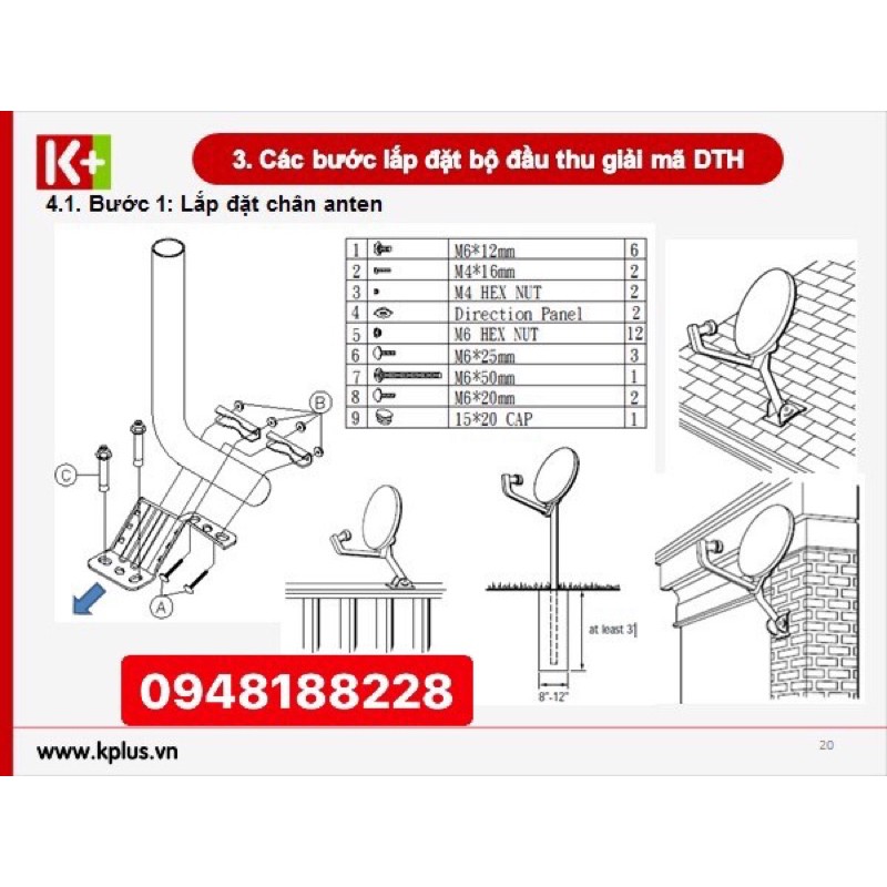 Chảo Thu Vệ Tinh Kplus Chính Hãng