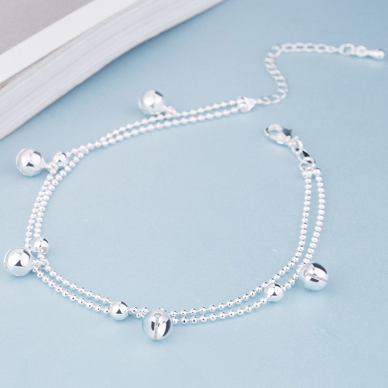 Lắc Chân Nữ Bạc 925 Thiết Kế Vòng Chuông Siêu Dễ Thương Phong Cách Hàn Quốc UMI JL043