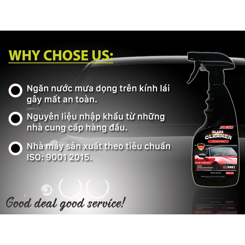 Dung dịch vệ sinh kính ô tô Focar Glass Cleaner 5L