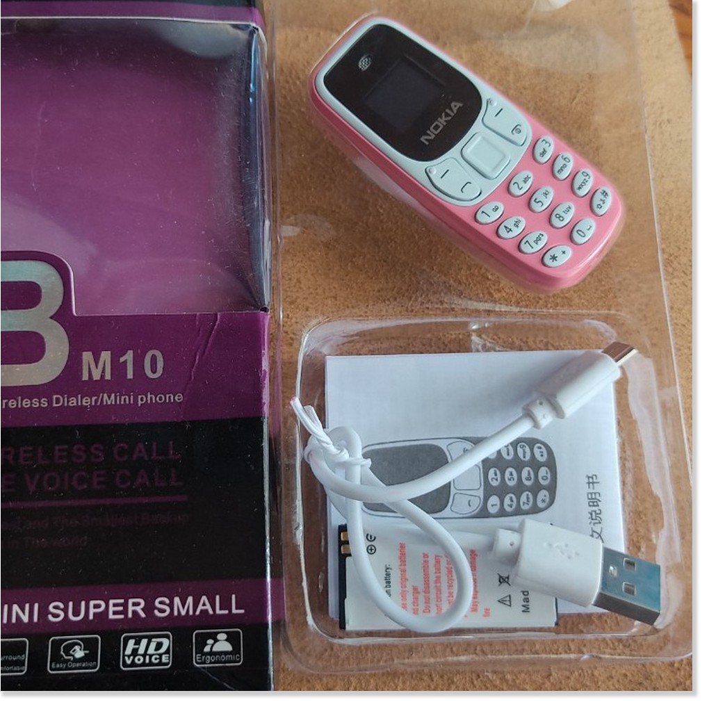Điện thoại blutooth mini 🦋FreeShip🦋 Điện thoại di động mini 2 sim BM10 siêu nhỏ kết nối không dây - ADK