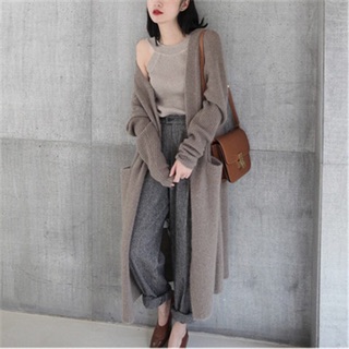 Áo cardigan len dáng dài