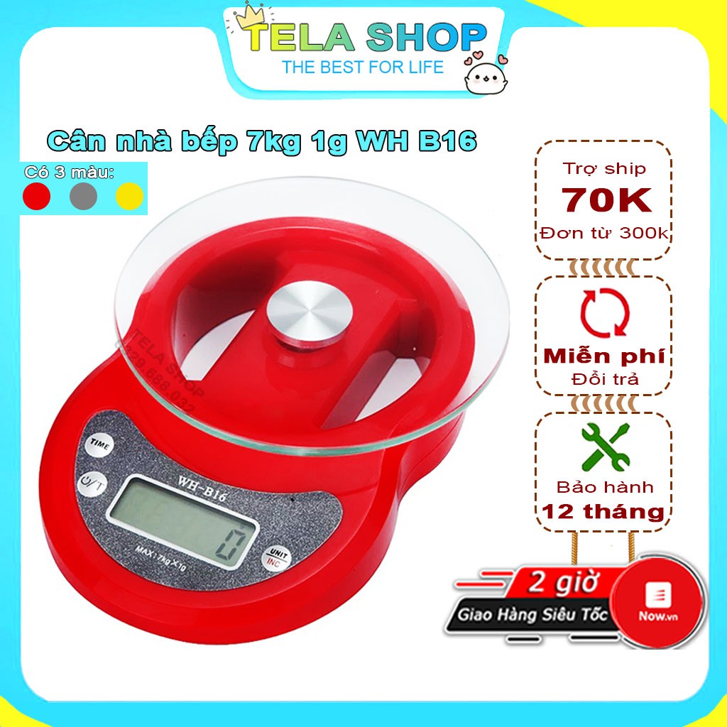 [BH 1 ĐỔI 1] Cân Điện Tử Mini 5kg WH B16 Chính Hãng Có Tính Năng Đếm Ngược Tela Shop