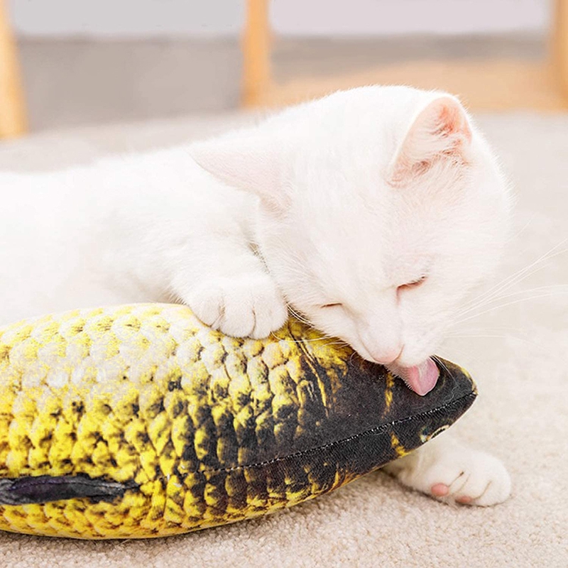 Đồ chơi nhồi bông hình chú cá 20cm dành cho mèo cưng