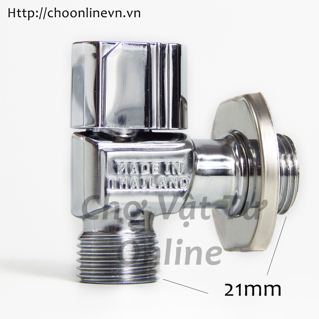 Van nước khóa góc/ Van nước chữ L chính hãng ANA nhập khẩu Thái Lan ren 21mm