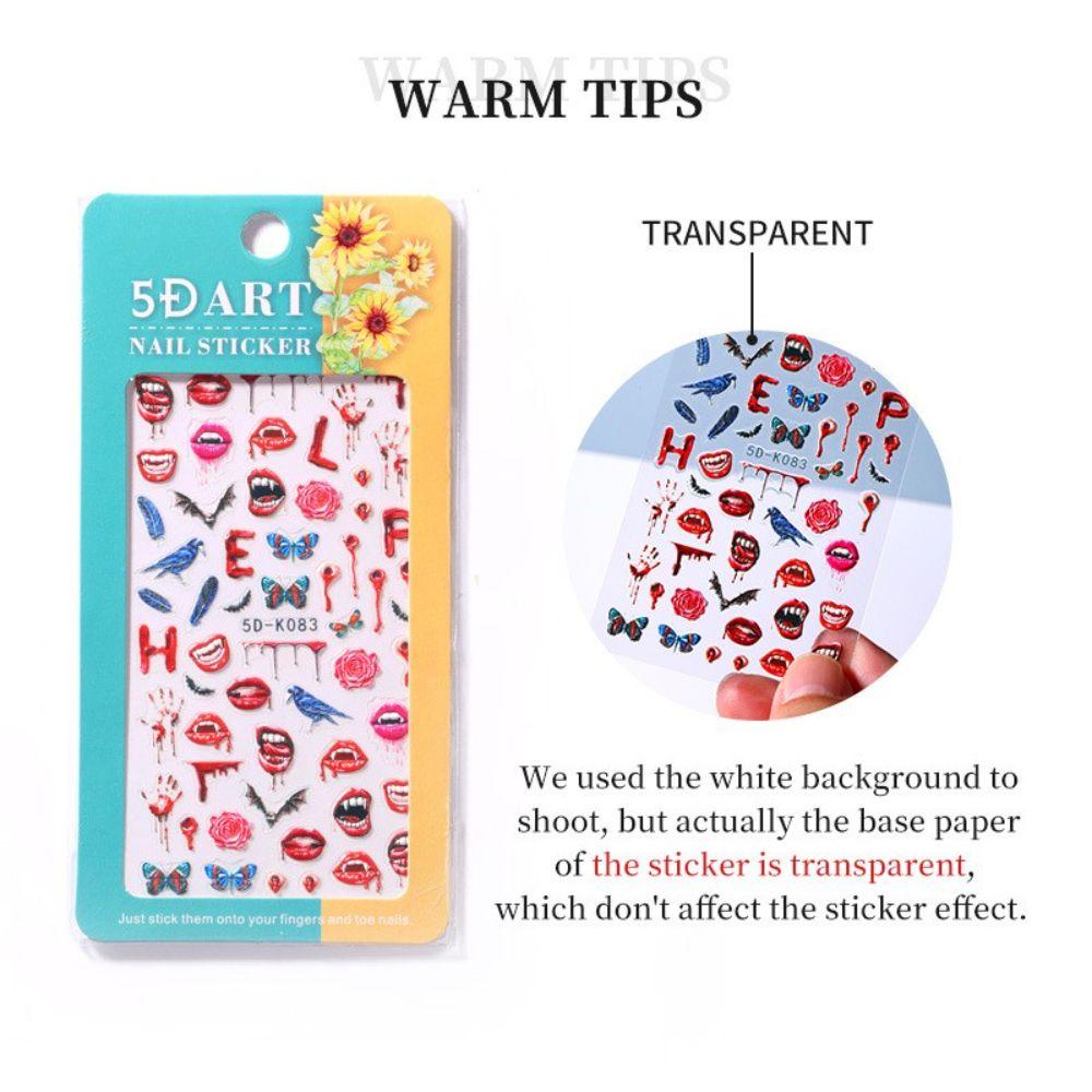 OCEANMAP Sticker Dán Móng Họa Tiết Halloween