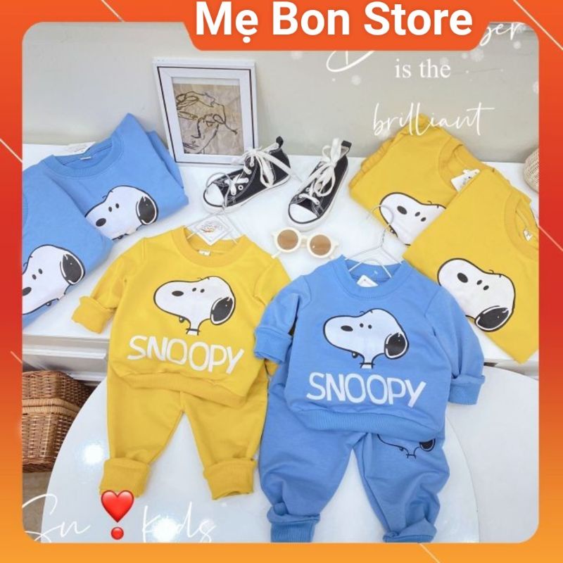 Bộ quần áo thu đông trẻ em (1-5 tuổi) dành cho cả bé trai và bé gái mẫu Snoopy