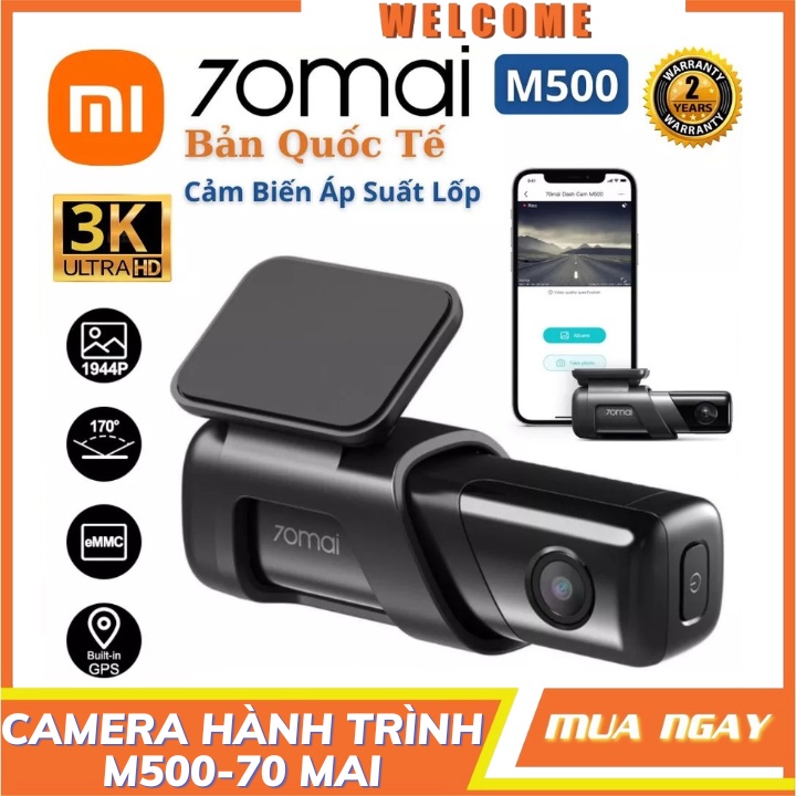 Camera Hành Trình Ô tô Xiaomi 70mai M500 - Phân Giải 3K 1944P