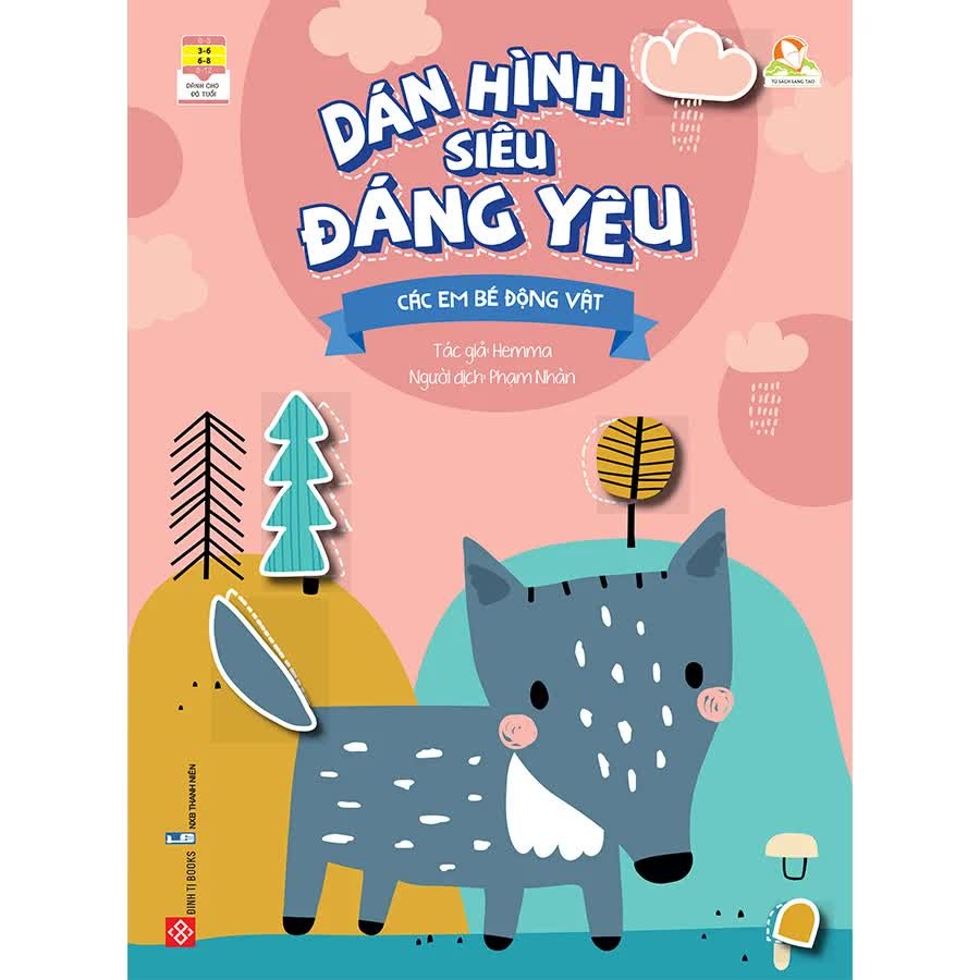 SÁCH - Dán hình siêu đáng yêu - Các em bé động vật
