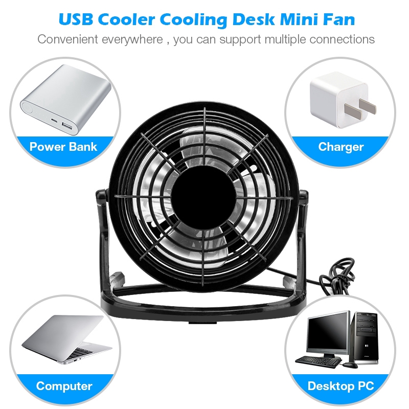 Quạt USB mini để bàn bằng nhựa không gây tiếng ồn | BigBuy360 - bigbuy360.vn