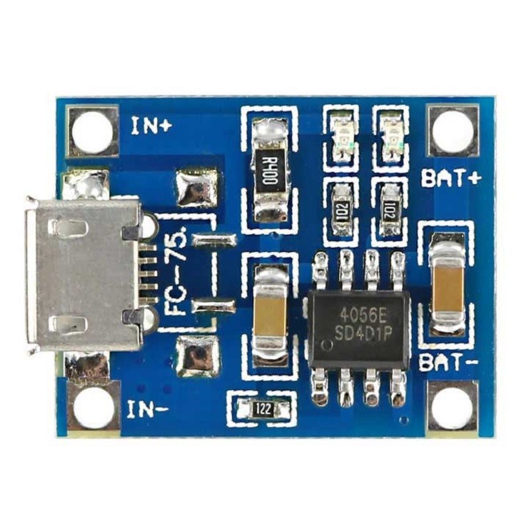 Combo 3 Mạch sạc pin 18650 lithium 3.7-4.2v TP4056 micro USB