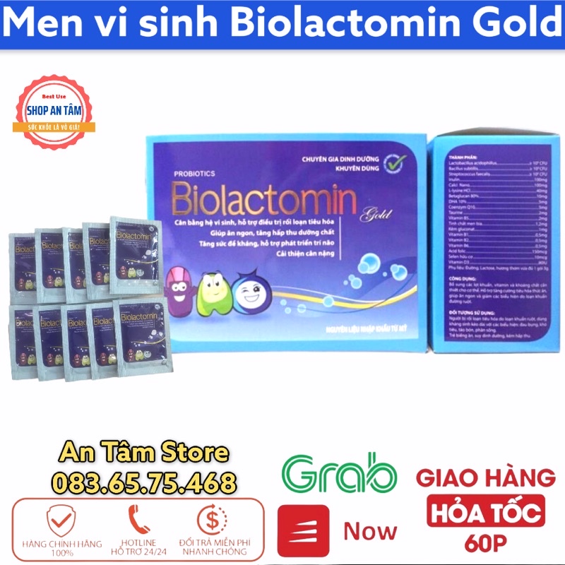 CỐM VI SINH BIOLACTOMIN GOLD CÂN BẰNG HỆ TIÊU HÓA ĐƯỜNG RUỘT CHỐNG TÁO BÓN KÍCH THÍCH .