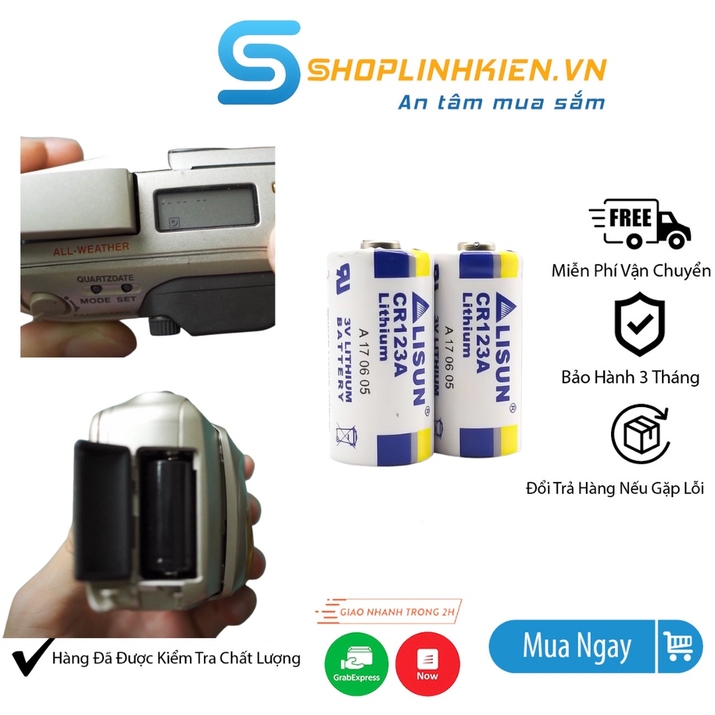 Cặp Pin Máy Ảnh FILM OLYMPUS MJU CR123 CR123A-Shoplinhkienm2m