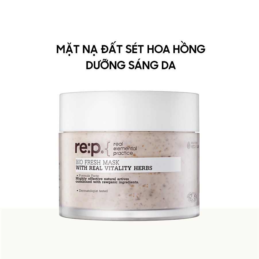 Mặt Nạ Đất Sét Re:p Bio Fresh Mask With Real Nutrition Herbs hộp 130g