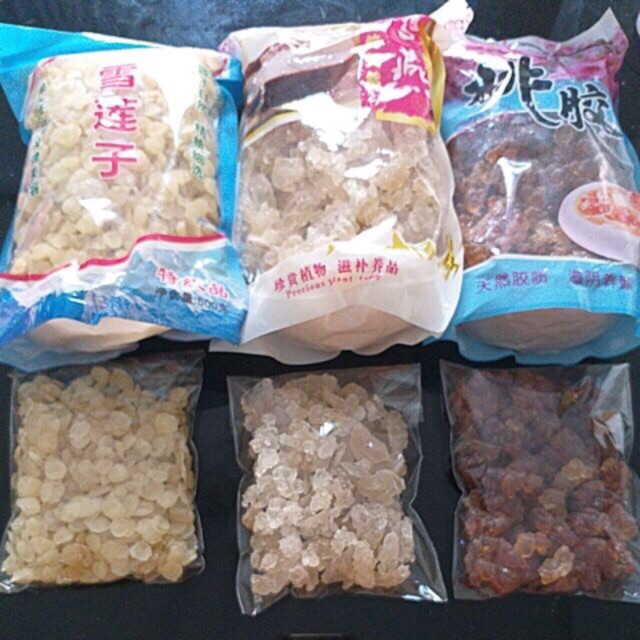 [Mã GROSALE2703 giảm 8% đơn 250K] Combo nhựa đào, tuyết yến, bồ mễ loại thượng hạng ( 100g/loại)