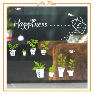 Decan Dán Tường An Phú Decor Chậu Cây Xanh
