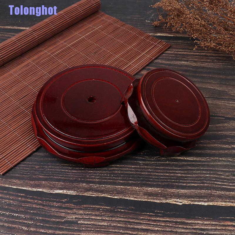 Đế Gỗ Trơn Chạm Khắc Đặc Biệt Trưng Bày Chậu Hoa Hoặc Phật Giáo
