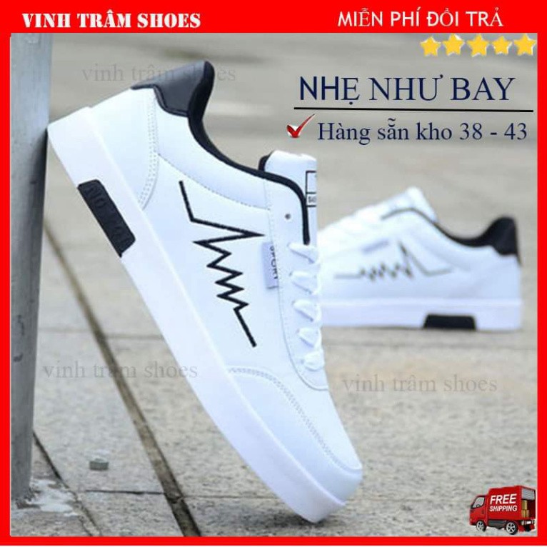 [ FREE SHIP ] [ FREE SHIP ] Giày thể thao sneakers nam nữ hình nhịp tim - Hàng sẵn kho 38 - 43 | NGUYỄN TRÂM 93 bảo hành