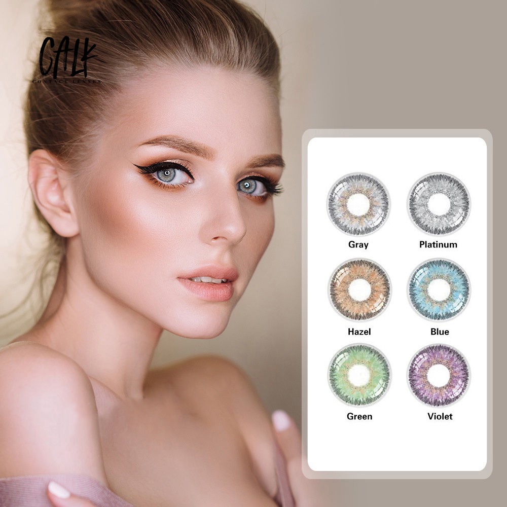 Set 2 Kính Áp Tròng CALK Mềm Mại Tạo Màu Mắt Thời Trang